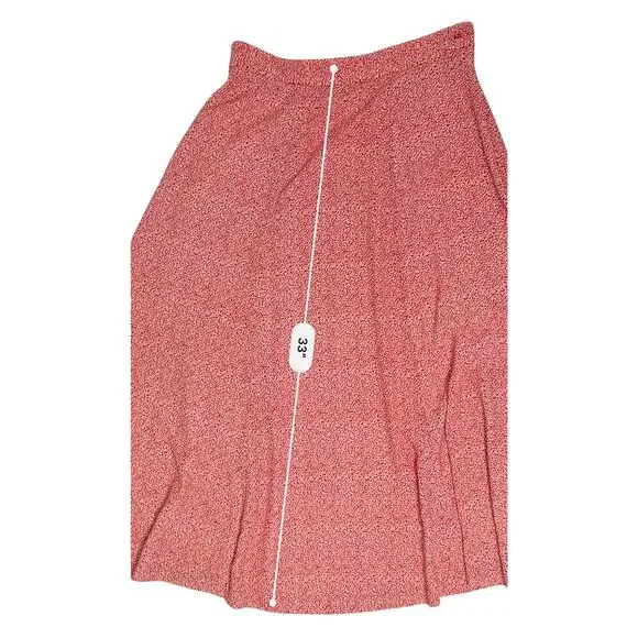 Talbots Vintage 70s Midi Flare Skirt Red Floral sz 12 Bohemian‎ Prairie - Picture 6 of 7
